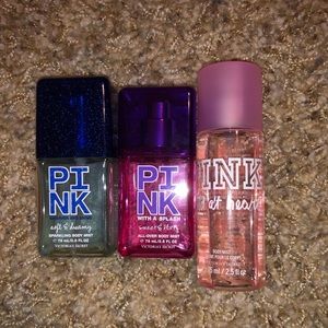 Pink set of 3 body sprays (discontinued scents)!